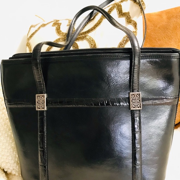 BRIGHTON GENUINE LEATHER STRUCTURED SHOULDER BAG - Picture 5 of 9